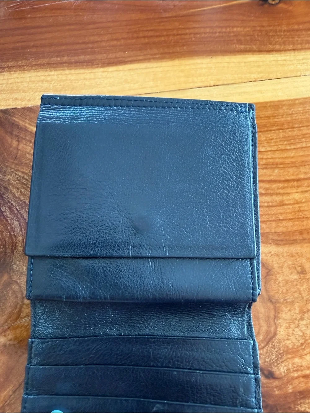 MCM Cream and Black Logo Bi-Fold Wallet